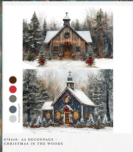 Christmas in the Woods Decoupage Paper – A4 Redesign by Prima  Decoupage Paper Q4 2025