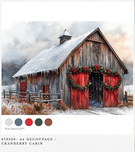 Cranberry Cabin Christmas Decoupage Paper – A4 Redesign by Prima  Decoupage Paper Q4 2025