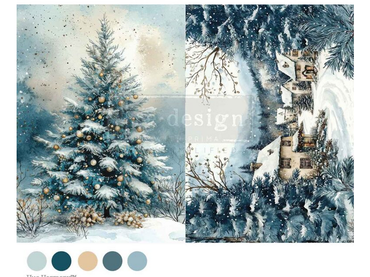 Silent Night Sparkle Christmas Decoupage Paper – A4 Redesign by Prima  Decoupage Paper Q4 2025 (Copy)