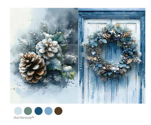 Wreath Of Whispers Christmas Decoupage Paper – A4 Redesign by Prima  Decoupage Paper Q4 2025