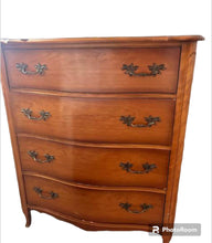 Custom Painted - 4 Drawer French Provincial Tall Boy Dresser in Raw Silk by Fusion Mineral Paint