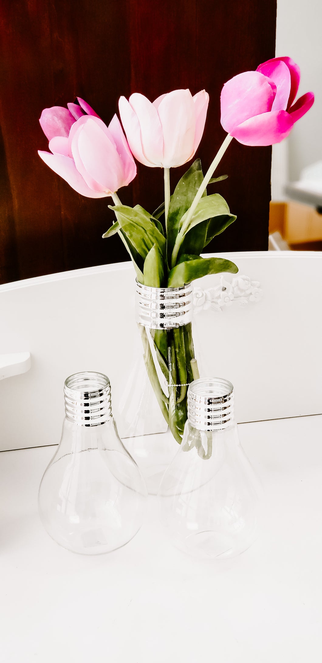 Light Bulb Shaped Glass Vase