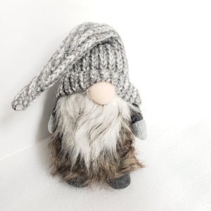Grey Furry Christmas Gnome - 2 sizes