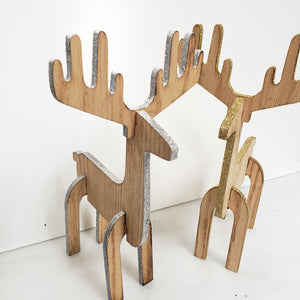 Wooden Christmas Standing Deer