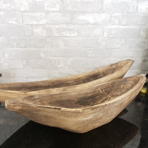 Wooden Dough Bowl Boat 2 Sizes