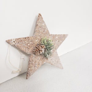 Star Christmas Ornament With Pinecone