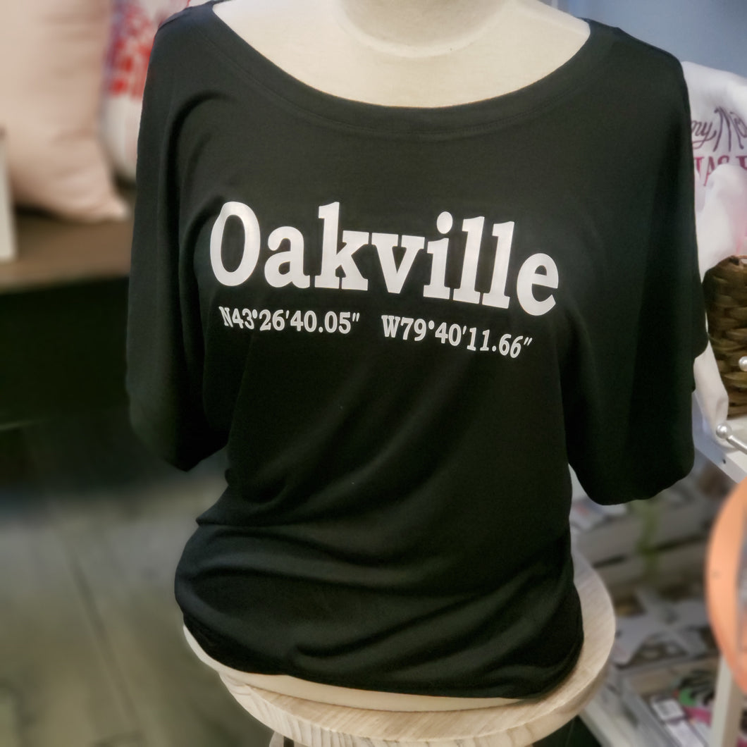 Oakville Flowy Shirt - White Text