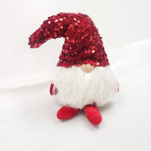 Small Red Sequin Hat Christmas Gnome