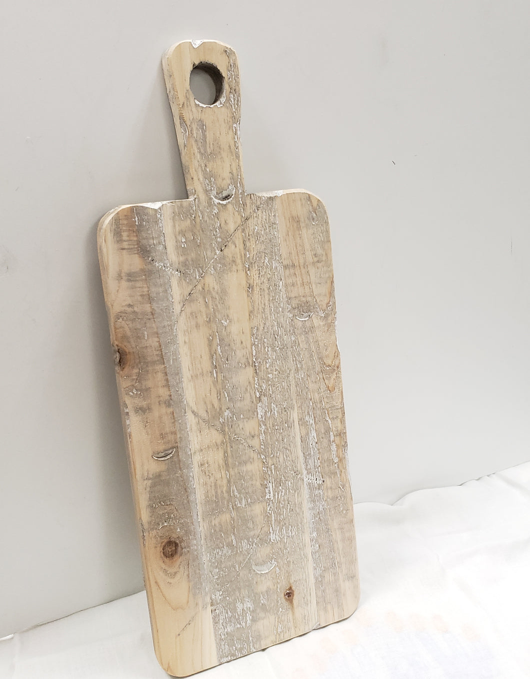 Rectangular Wood Cutting Board - White Washed