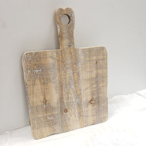 Square Wood Cutting Board - White Washed