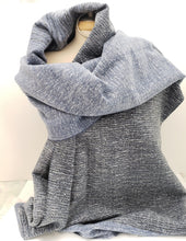 Blanket Scarf - Blue and Black