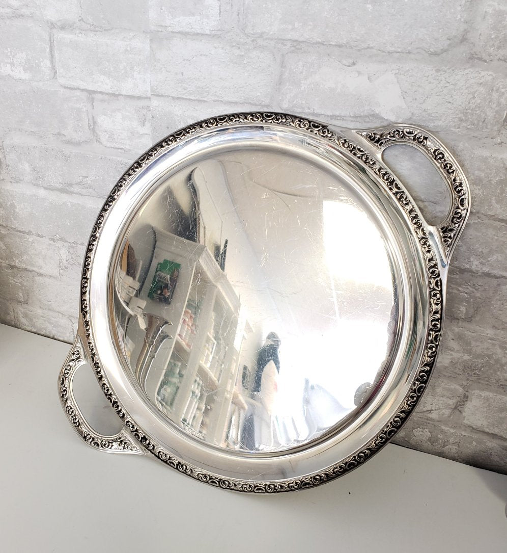 Ornate Vintage Metal Tray