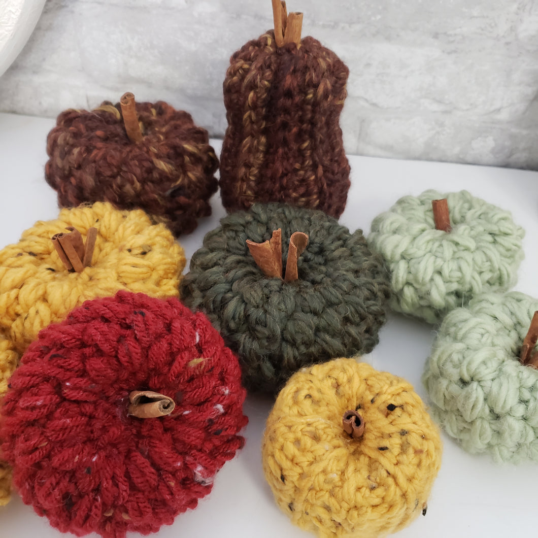 Colourful Crochet Pumpkins Multi Sizes and Colours