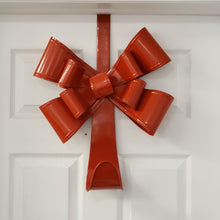 Metal Christmas Wreath Door Hanger - Red or Silver