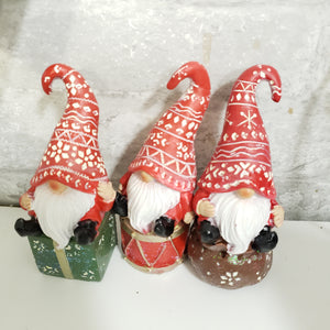 Resin Christmas Gnome Figurine - Assorted