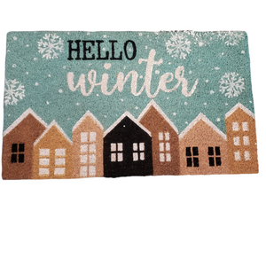 Hello Winter Front Door Mat