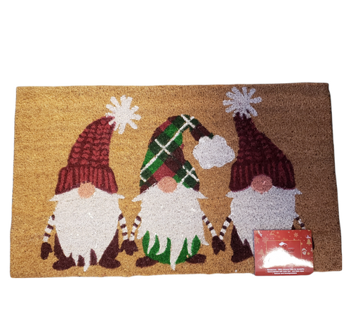 Triple Gnomes  Front Door Mat