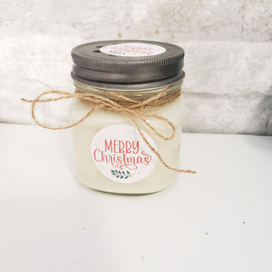 Christmas Soy Candle in a Vintage Mason Jar