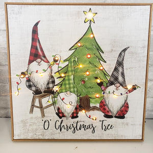 O'Christmas Tree Gnome LED Wall Decor