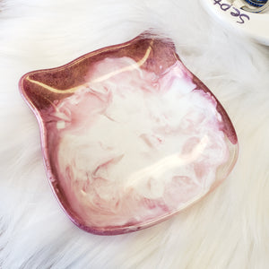 Cat Shaped - Resin Ring Dish - Pinks