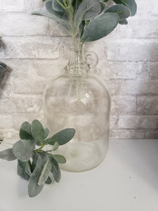 Vintage Clear Glass Jug Demijohn