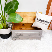 Wood Chest Trunk or Coffee Table or Entrance Bench in Bleached Wood Technique