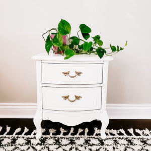 French Provincial Side Table / Night Stand  in Casement