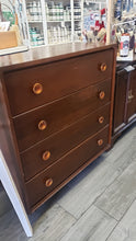 Vintage Tall Boy Dresser with Legs in Damask by Fusion Mineral Paint