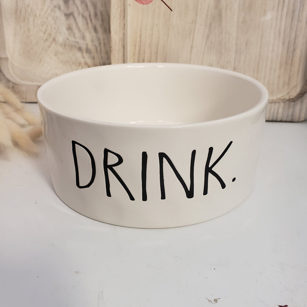 Drink - Ceramic Pet Dish - Cat Dish Dog Dish