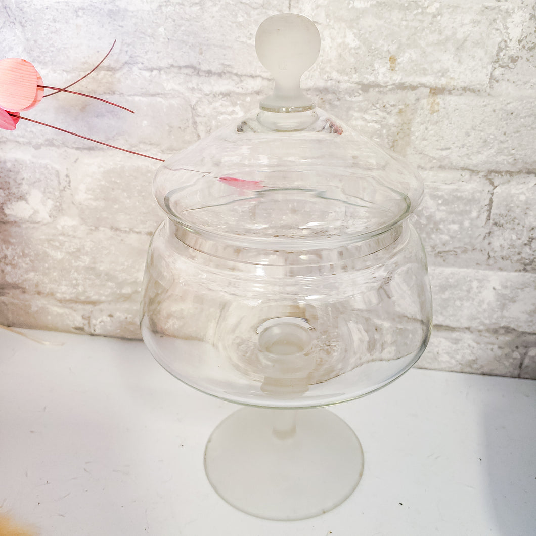Apothecary Jar - Vintage- Frosted base