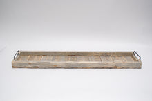 Wooden Trays with Handles - White Washed