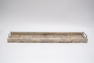 Wooden Trays with Handles - White Washed
