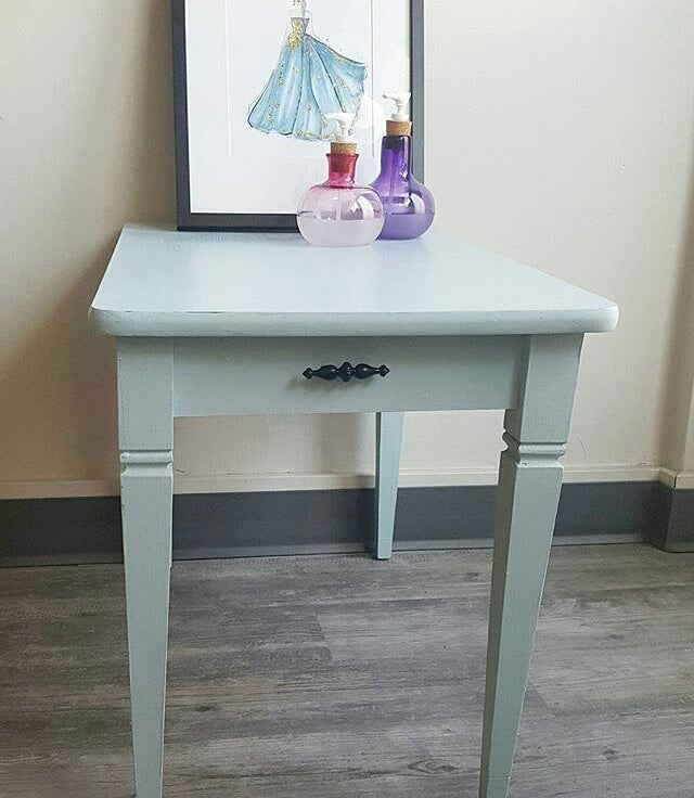 Side Table in Little Whale by Fusion Mineral Paint