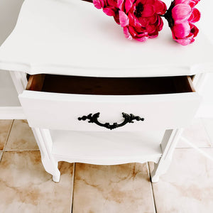 French Provincial Side Table / Night Stand  in Casement