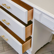 White and Gold Study / Work / Home Office Desk or Vanity