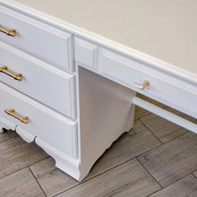 White and Gold Study / Work / Home Office Desk or Vanity