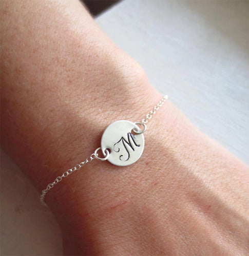 DW24 Sterling  Monogram Initial Bracelet