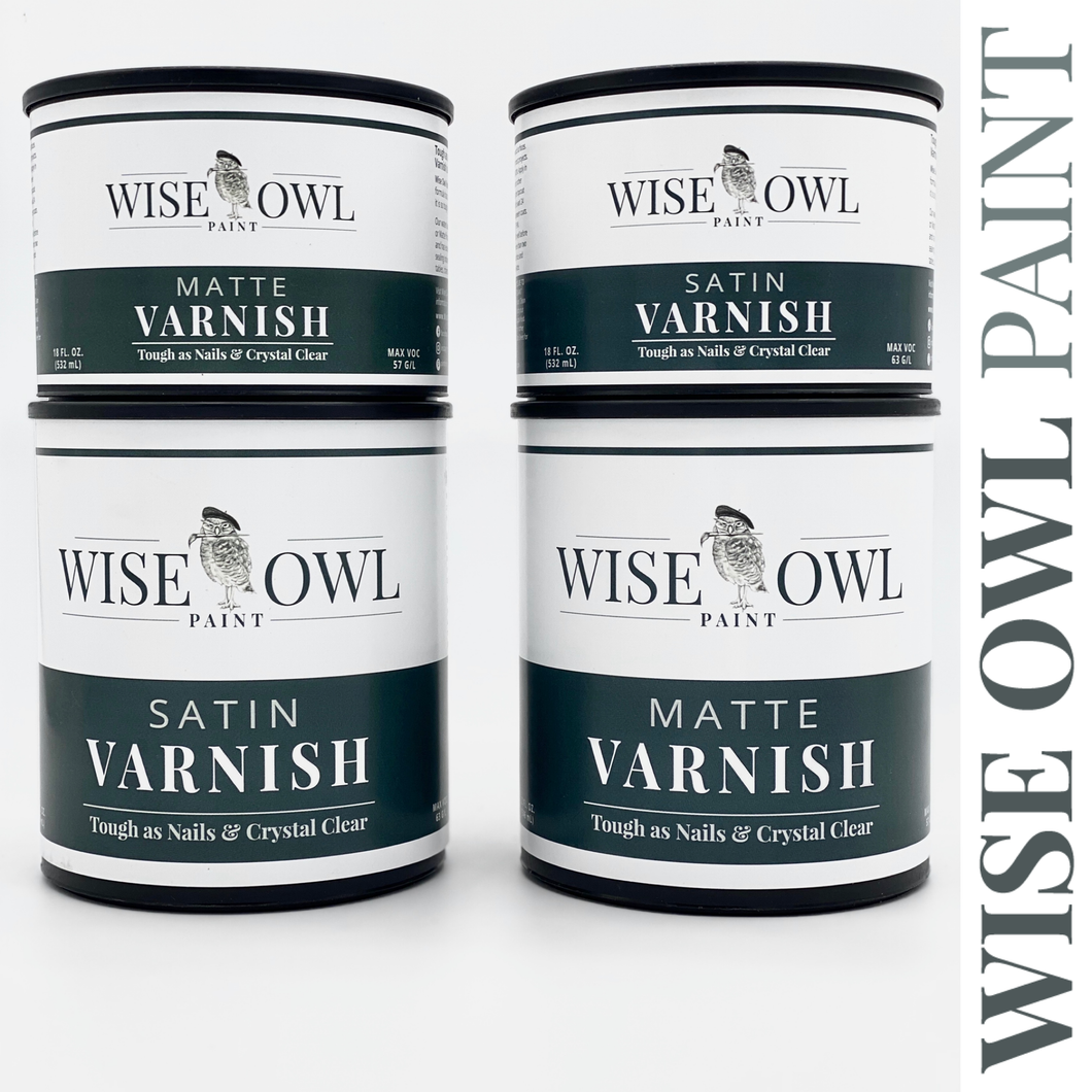 Varnish Clear Top Coat - Wise Owl - Matte or Satin - 18oz or 32oz
