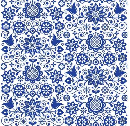 Blue Glass Ornate Premium Rice Decoupage Paper - Belles And Whistles Belles And Whistles By Dixie Belle