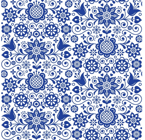 Blue Glass Ornate Premium Rice Decoupage Paper - Belles And Whistles Belles And Whistles By Dixie Belle