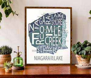 Map of Niagara on the Lake Wineries Print