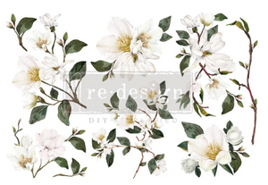 White Magnolia - Redesign with Prima Decor Small Transfer