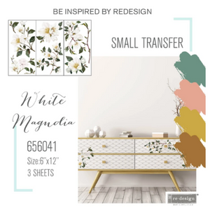 White Magnolia - Redesign with Prima Decor Small Transfer