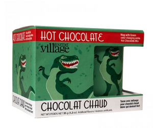Dinosaur Mug with  Hot Chocolate Mix Gift Set- Double Truffle- Gourmet Village