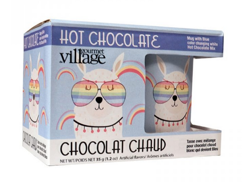 Llama Mug with  Hot Chocolate Mix Gift Set- Gourmet Village
