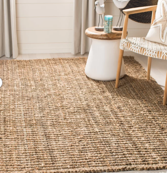 Handmade Jute/Sisal Natural Area Rug 3x3 ft