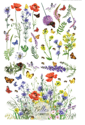 Wildflowers & Butterflies Transfer - Belles And Whistles