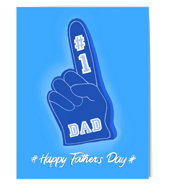 Happy Father's Day #1 Dad Foam Finger- Father's Day Card