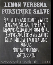 Unscented Hemp - Furniture Salve -  Wise Owl Paint -  8oz