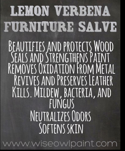 Unscented Hemp - Furniture Salve -  Wise Owl Paint -  8oz